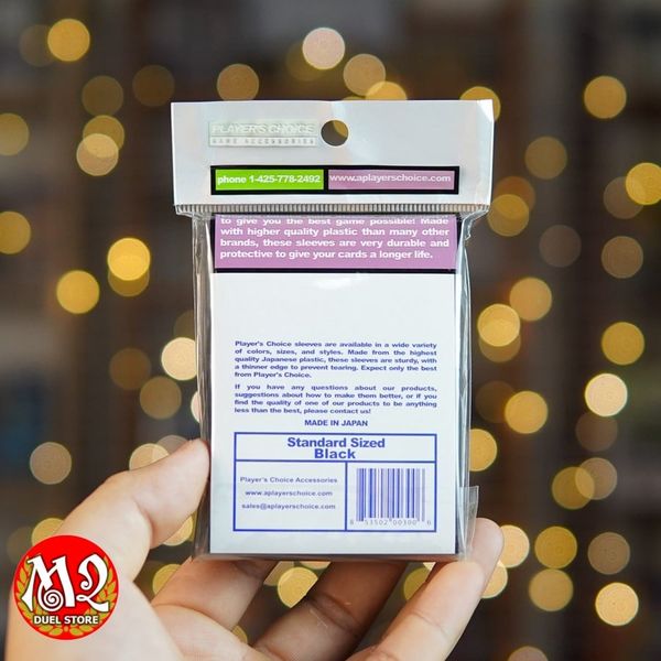Bọc bài Standard Size Player's Choice Card Sleeves - Màu đen - Chính hãng Player's Choice