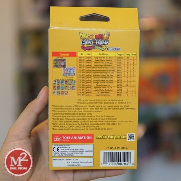 Hộp thẻ bài Dragon Ball Super SD05 CRIMSON SAIYAN - STARTER DECK - Chính hãng Bandai