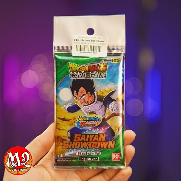 Gói thẻ bài Dragon Ball Super Card Game: Saiyan Showdown B15 - Booster Pack - Chính hãng Bandai