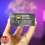 Bọc bài Standard Size Matte Outer Sleeve - Clear - Trong suốt - Chính Hãng Dragon Shield
