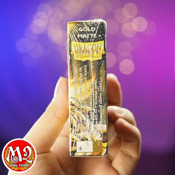 Bọc bài Japanese size Matte Sleeves - Gold - Vàng Thỏi - Chính hãng Dragon Shield