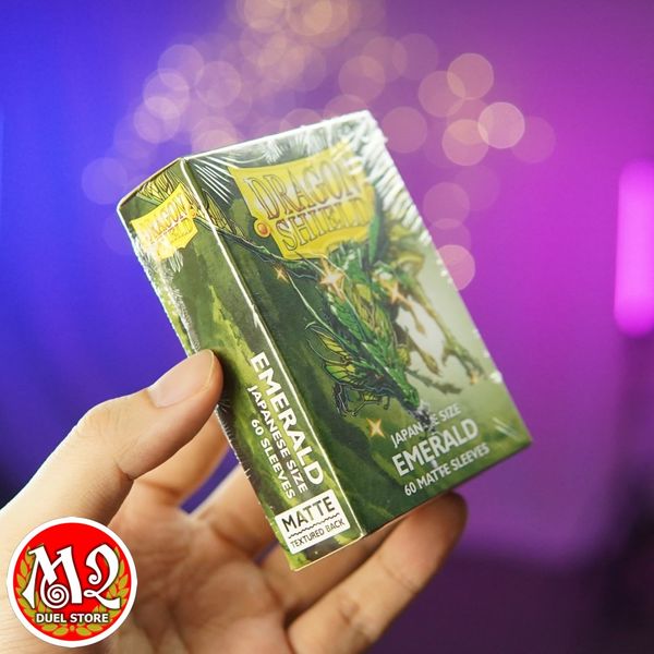 Bọc bài Japanese size Matte Sleeves - Emerald - Ngọc Lục Bảo - Chính hãng Dragon Shield