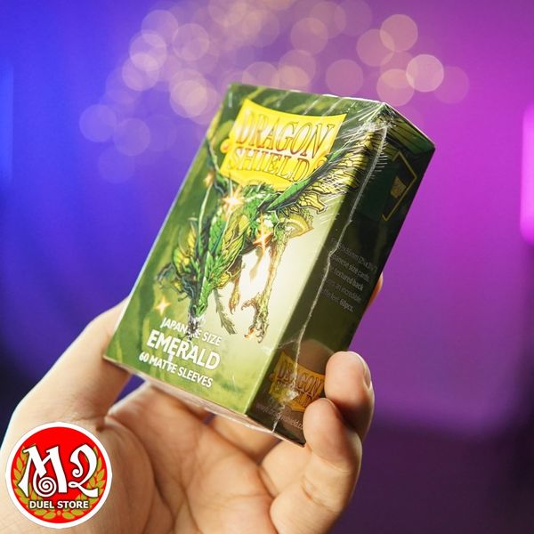 Bọc bài Japanese size Matte Sleeves - Emerald - Ngọc Lục Bảo - Chính hãng Dragon Shield