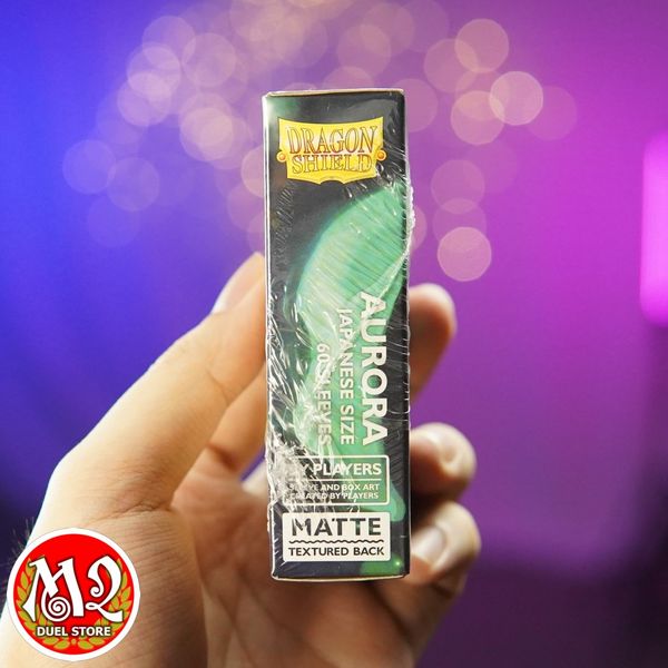Bọc bài Japanese size Matte Sleeves - Aurora - Xanh Cực Quang - Chính hãng Dragon Shield