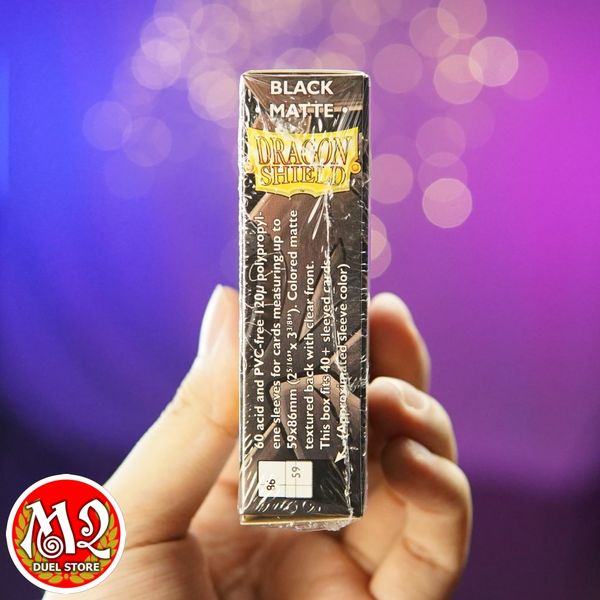 Bọc bài Japanese size Matte Sleeves - Black - Đen - Chính hãng Dragon Shield