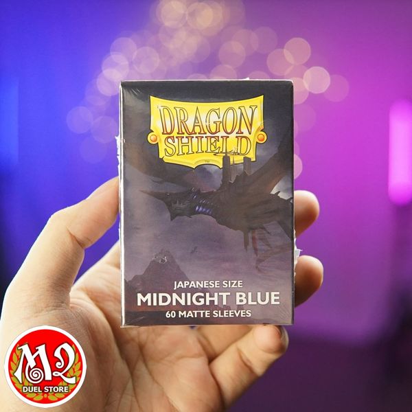 Bọc bài Japanese size Matte Sleeves - Midnight Blue - Xanh nửa đêm - Chính hãng Dragon Shield
