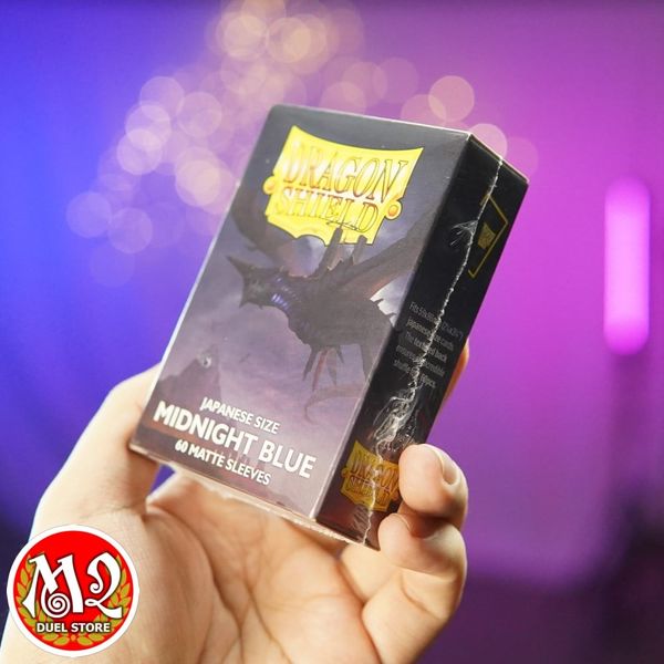 Bọc bài Japanese size Matte Sleeves - Midnight Blue - Xanh nửa đêm - Chính hãng Dragon Shield