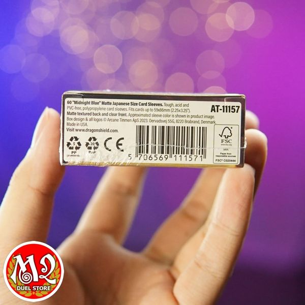 Bọc bài Japanese size Matte Sleeves - Midnight Blue - Xanh nửa đêm - Chính hãng Dragon Shield