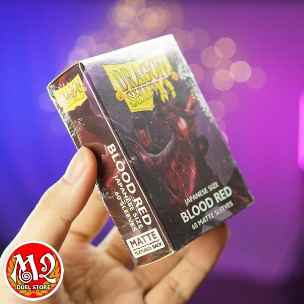 Bọc bài Japanese size Matte Sleeves - Blood Red - Đỏ Huyết - Chính hãng Dragon Shield