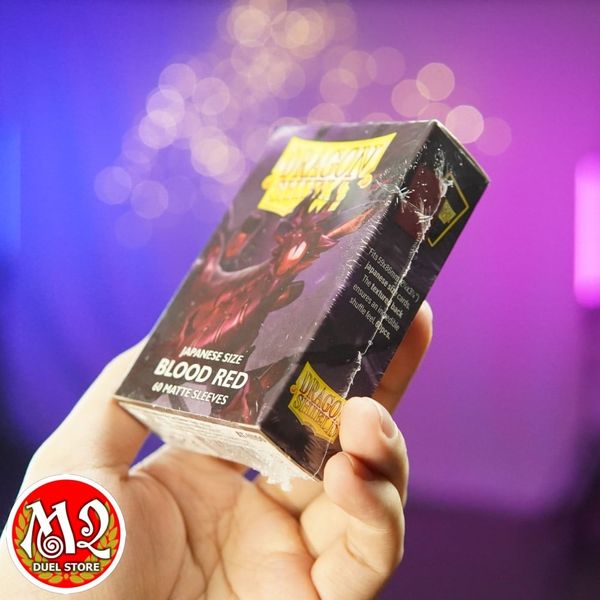 Bọc bài Japanese size Matte Sleeves - Blood Red - Đỏ Huyết - Chính hãng Dragon Shield