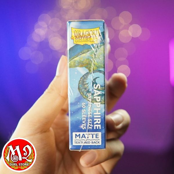 Bọc bài Japanese size Matte Sleeves - Sapphire - Xanh đá quý - Chính hãng Dragon Shield
