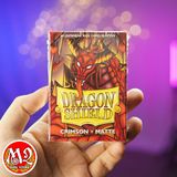 Bọc bài Japanese size Matte Sleeves - Crimson - Đỏ thắm - Chính hãng Dragon Shield