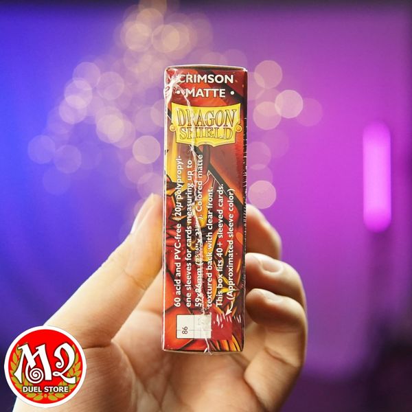 Bọc bài Japanese size Matte Sleeves - Crimson - Đỏ thắm - Chính hãng Dragon Shield
