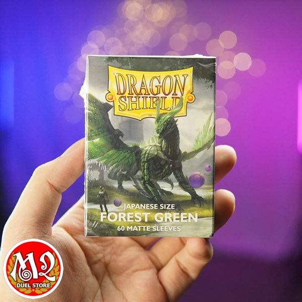 Bọc bài Japanese size Matte Sleeves - Forest Green - Rừng Xanh - Chính hãng Dragon Shield