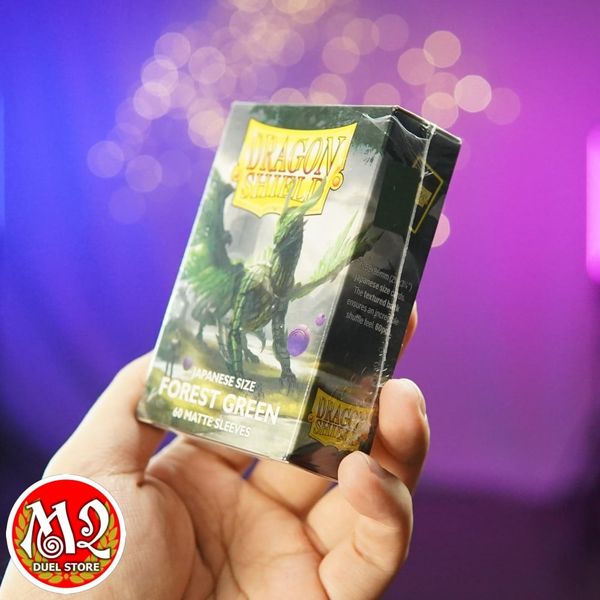 Bọc bài Japanese size Matte Sleeves - Forest Green - Rừng Xanh - Chính hãng Dragon Shield