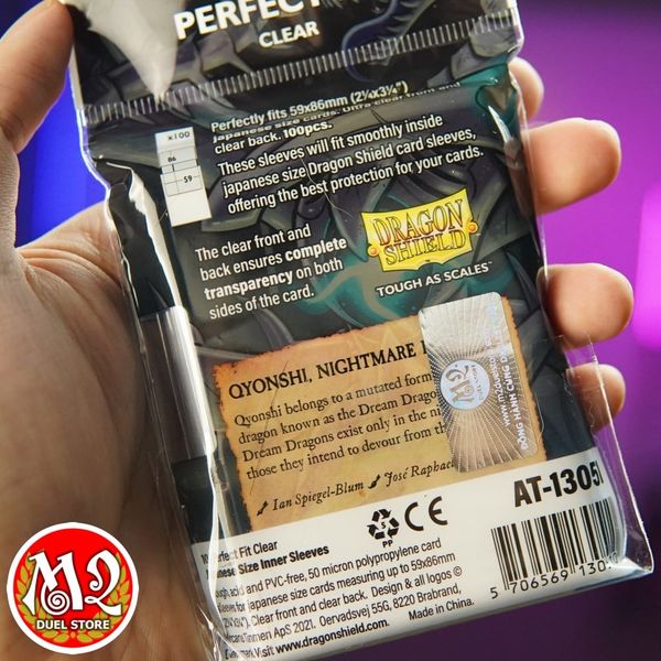 Bọc bài Japanese Size Inner Sleeves Perfect Fit - Clear - Trong suốt - Chính hãng Dragon Shield
