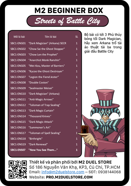 Hộp thẻ bài Yugioh M2 Beginner Deck - ARKANA - SBC1 Speed Duel Streets of Battle City - Chính Hãng M2 DUEL Store
