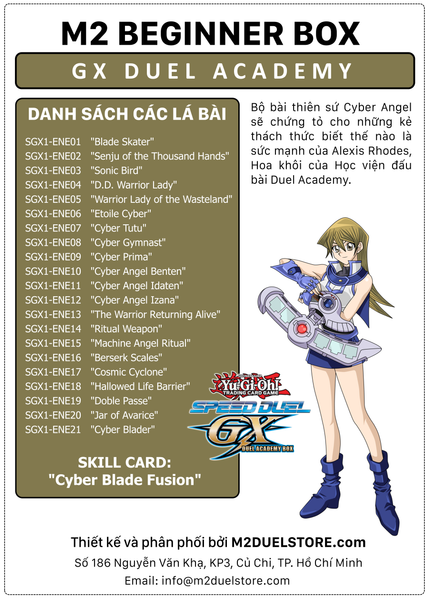 Hộp thẻ bài Yugioh M2 Beginner Deck Cyber Blade Fusion - SGX1 - SPEED DUEL - Chính hãng M2 DUEL Store