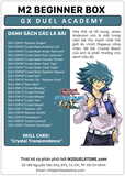 Hộp thẻ bài Yugioh M2 Beginner Deck SGX1 Crystal Transcendence - SPEED DUEL - Chính hãng M2 DUEL Store