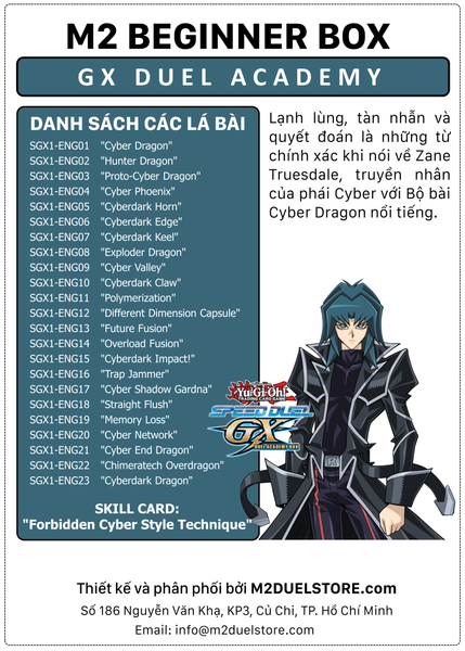 Hộp thẻ bài Yugioh M2 Beginner Deck SGX1 Forbidden Cyber Style Technique - SPEED DUEL - Chính hãng M2 DUEL Store