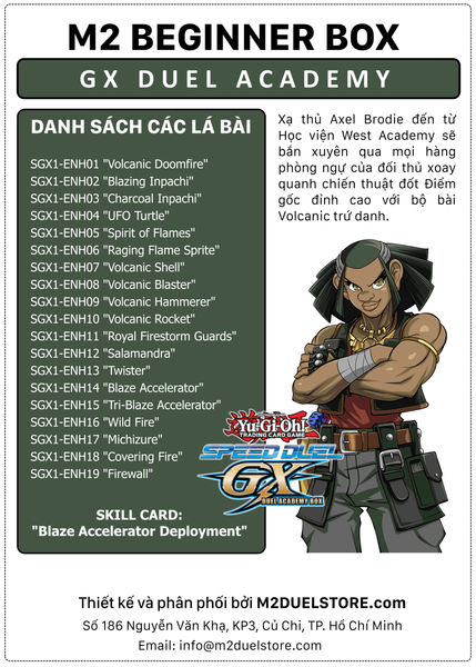 Hộp thẻ bài Yugioh M2 Beginner Deck SGX1 Blaze Accelerator Deployment - SPEED DUEL - Chính hãng M2 DUEL Store