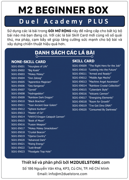 Hộp thẻ bài Yugioh M2 Beginner Pack SGX1 Gói mở rộng - SPEED DUEL - Chính hãng M2 DUEL Store