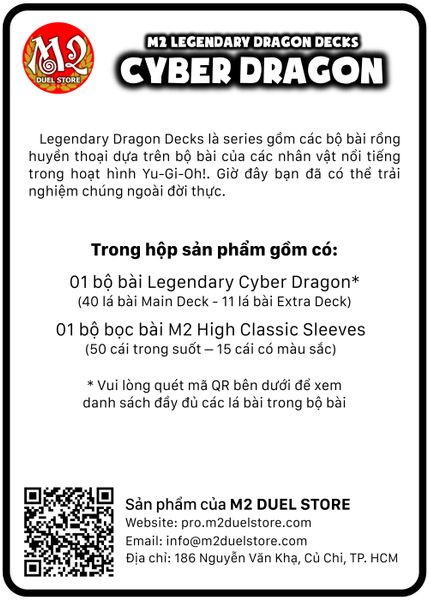 Hộp thẻ bài Yugioh Legendary Cyber Dragon Deck - Legendary Dragon Decks LEDD B - Chính hãng M2 DUEL Store