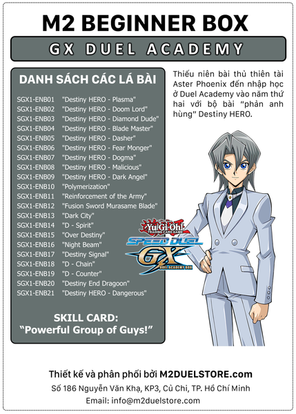 Hộp thẻ bài Yugioh M2 Beginner Deck SGX1 Powerful Group of Guys! - SPEED DUEL - Chính hãng M2 DUEL Store