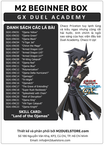 Hộp thẻ bài Yugioh M2 Beginner Deck SGX1 Land of the Ojamas - SPEED DUEL - Chính hãng M2 DUEL Store