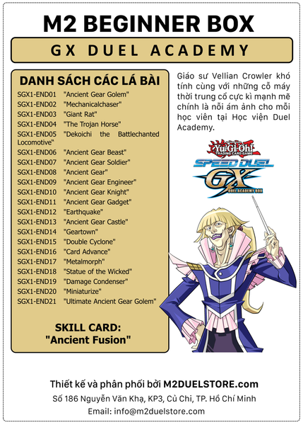 Hộp thẻ bài Yugioh M2 Beginner Deck SGX1 Ancient Fusion - SPEED DUEL - Chính hãng M2 DUEL Store