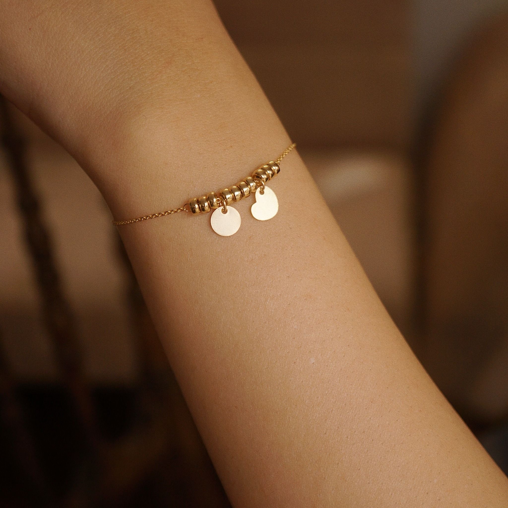  MINI DISC & MINI HEART ROSIE BRACELET 