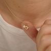  SHELL&PEARL MINI CURB NECKLACE 