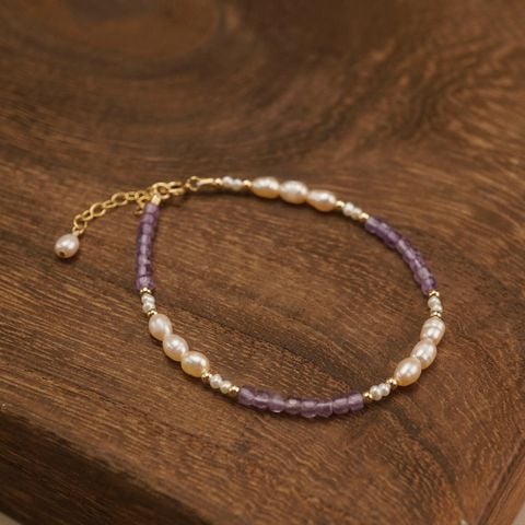 AMETHYST MIX PEARL BRACELET