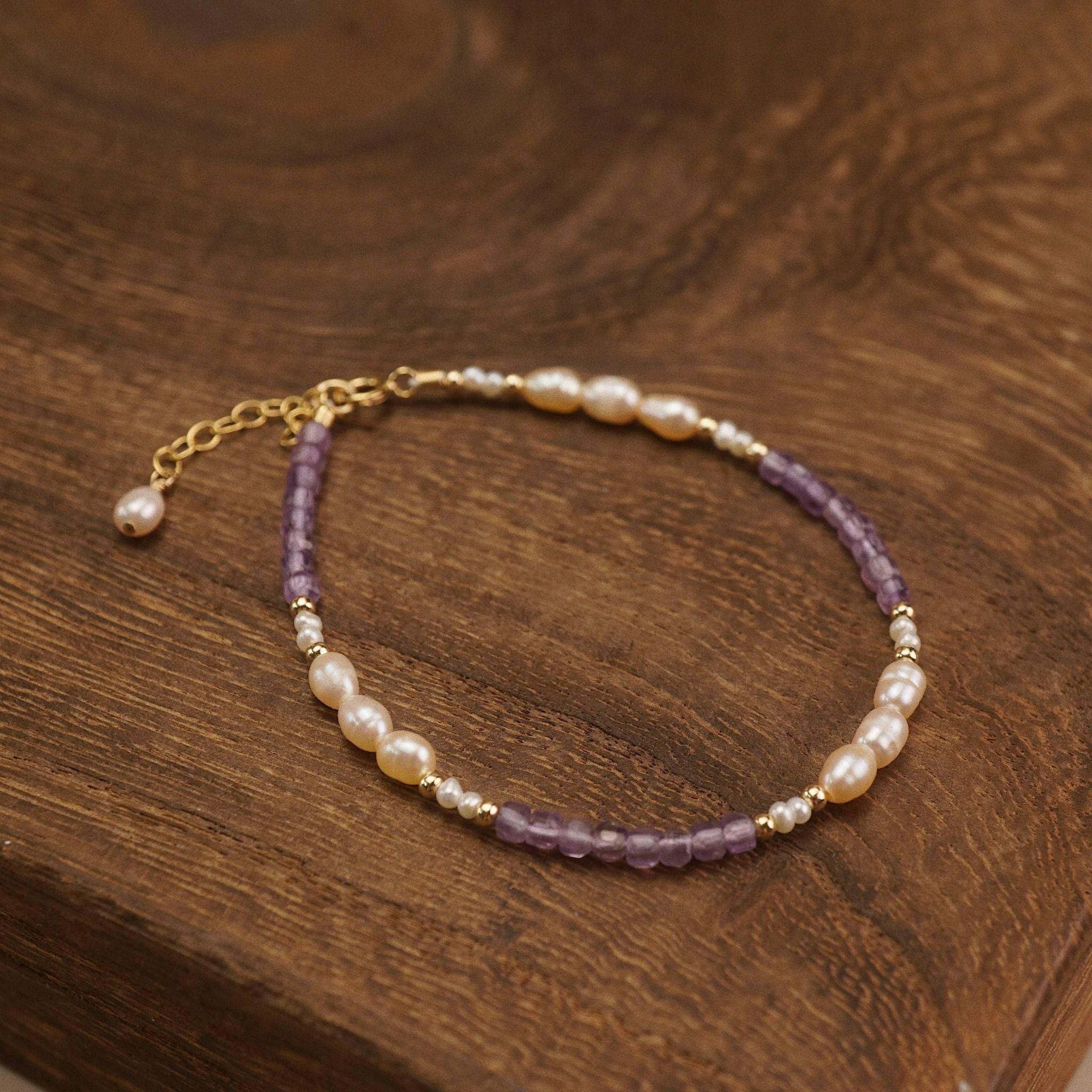  AMETHYST MIX PEARL BRACELET 