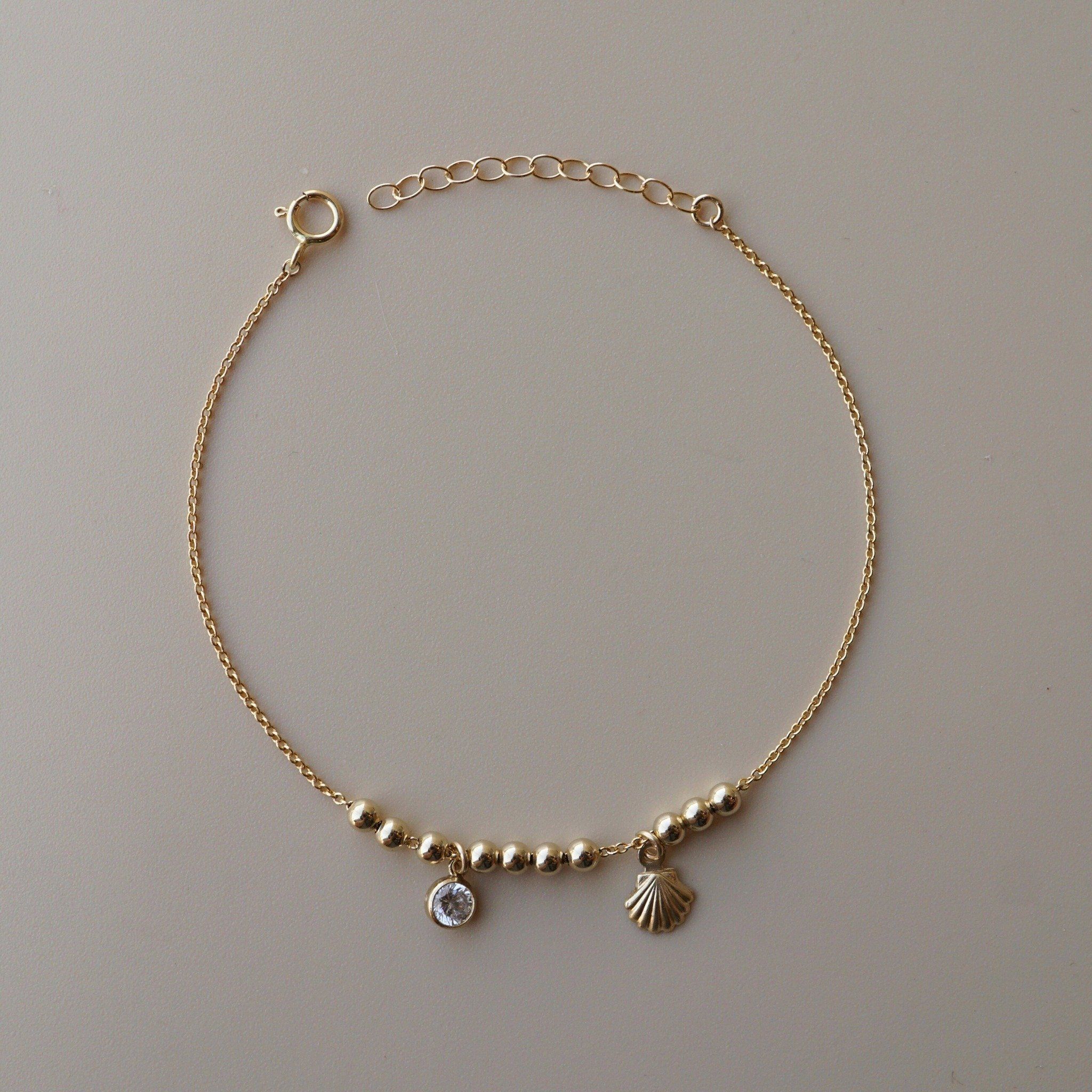  STONE SHELL BEADED BRACELET 