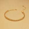  STONE - PATTERN BANGLE CURB CHAIN BRACELET 