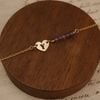 HEART LETTER AMETHYST BRACELET 