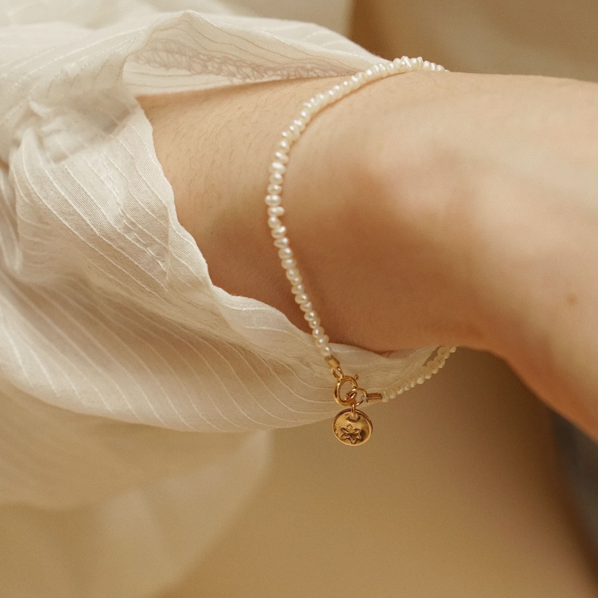  MINI DISC - BABY PEARL BRACELET 
