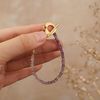  HEART CLASP FLUORIT BRACELET 