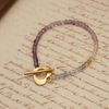 HEART CLASP FLUORIT BRACELET 