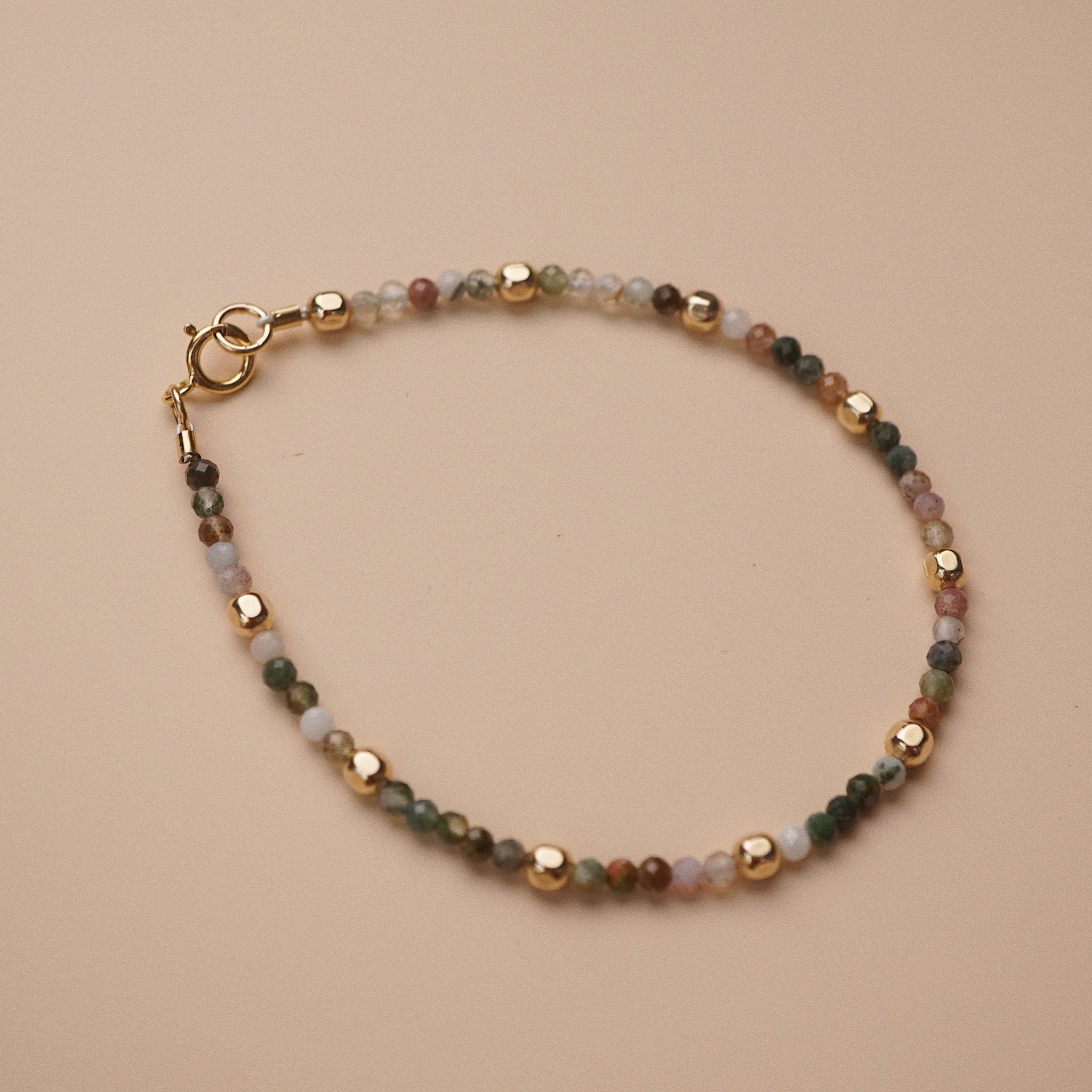  MOSS AGATE STONE BRACELET 