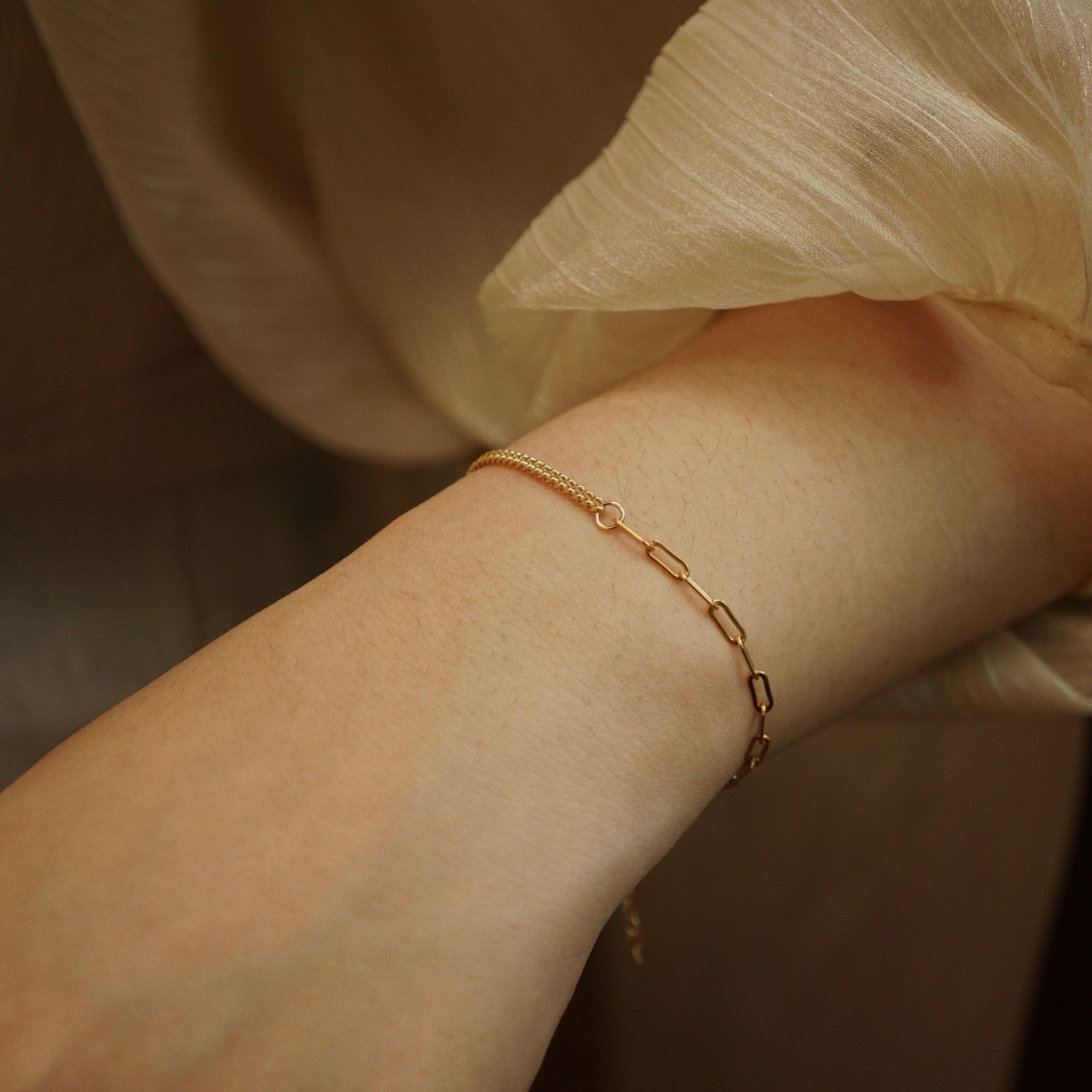  CURB - RECTANGLE CHAIN BRACELET 