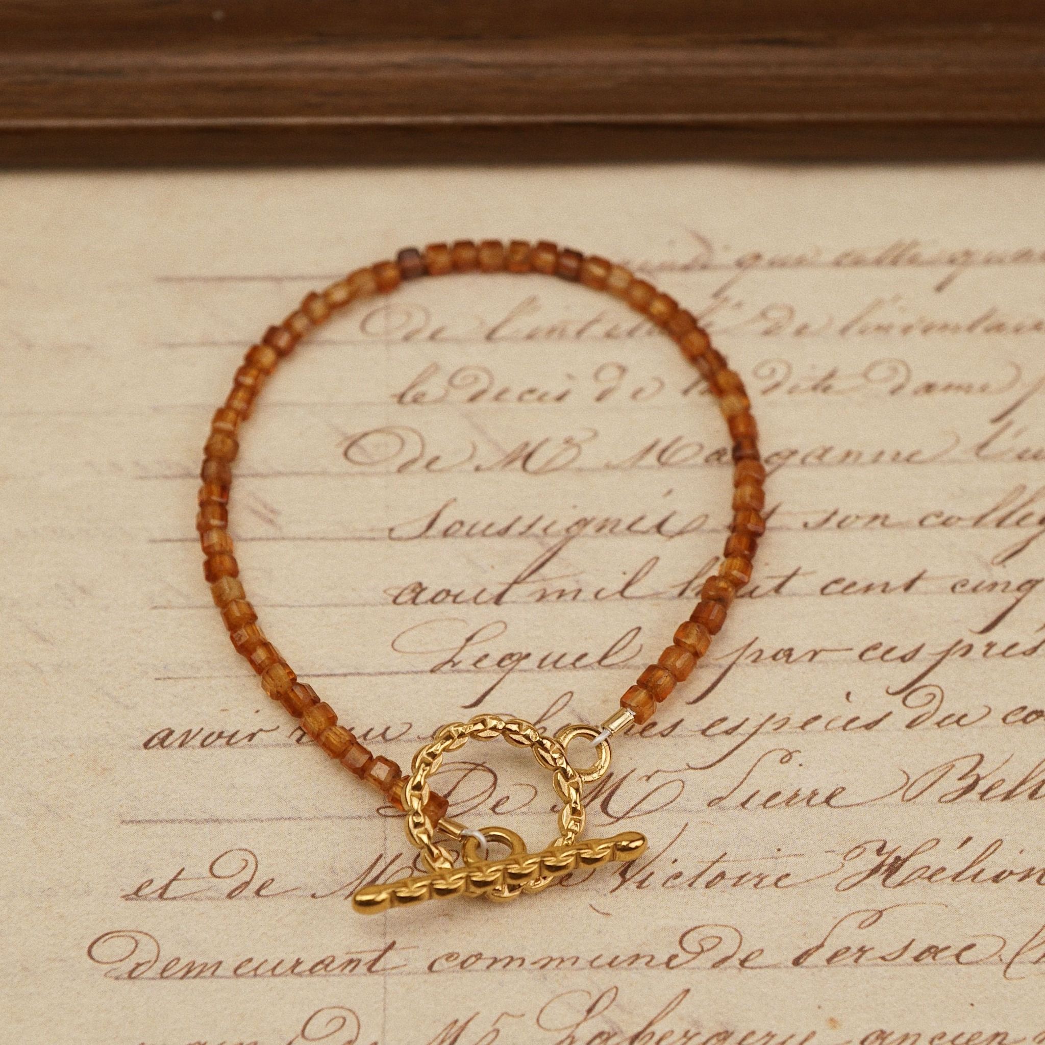  CHAIN CLASP GARNET BRACELET 