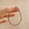  ROUND SILVER OBSIDIAN STONE BRACELET 