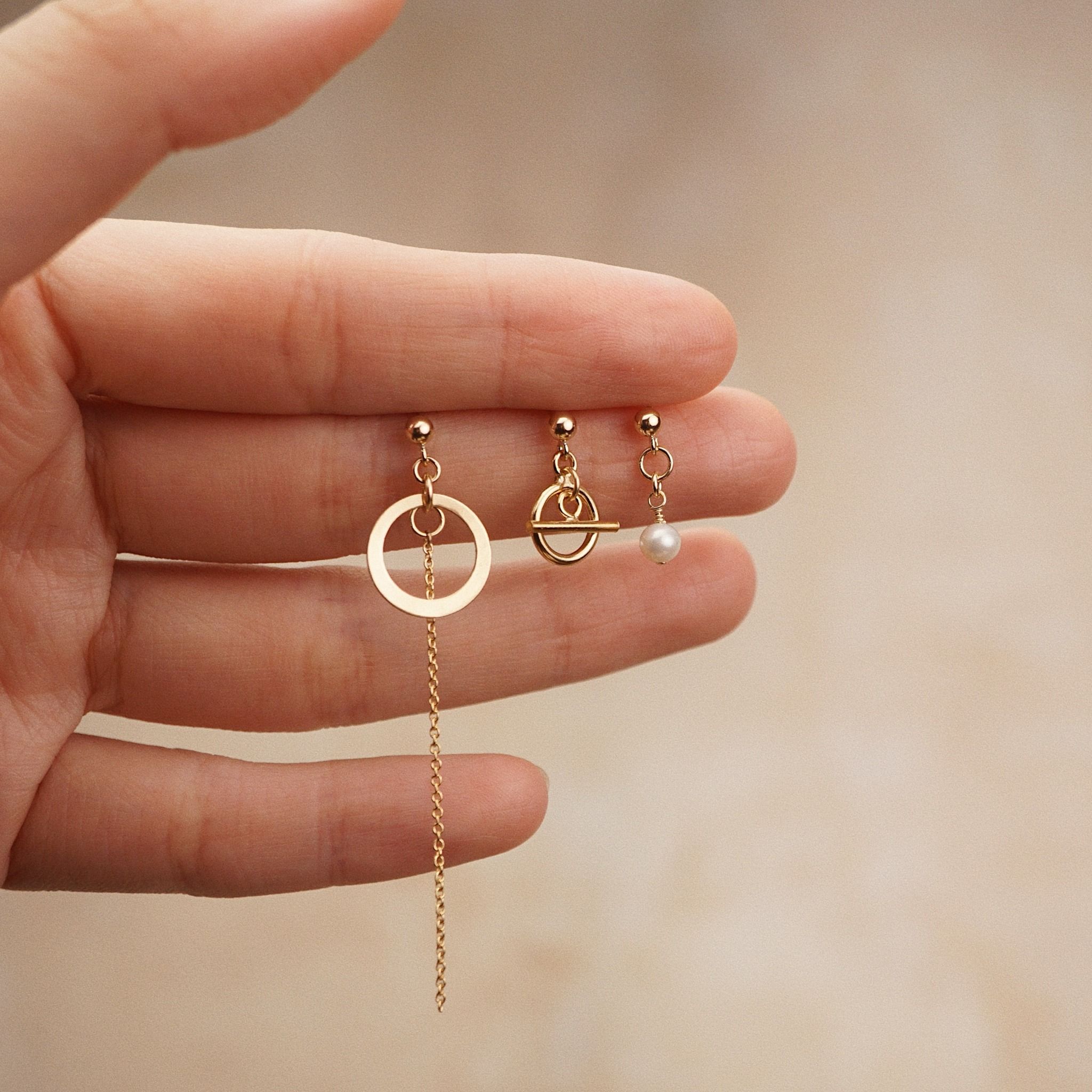  ROUND PEARL DROP EARRINGS - JUMP RING 