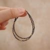  ROUND SILVER OBSIDIAN STONE BRACELET 