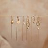  PEARL CIRCLE DROP HOOP & U SHAPE EARRINGS 