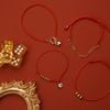  TRIPLE ORBIT RED LUCKY STRING BRACELET 