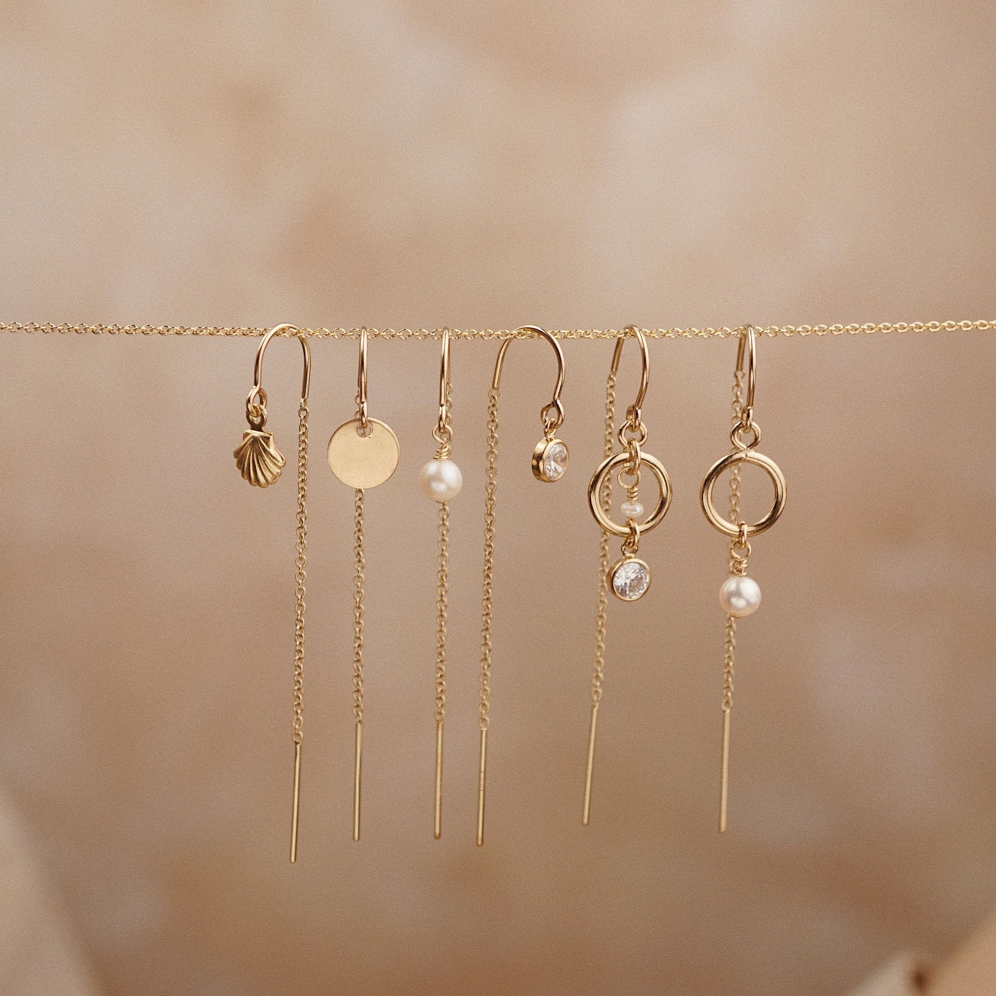  PEARL - HOOP & U SHAPE EARRINGS 