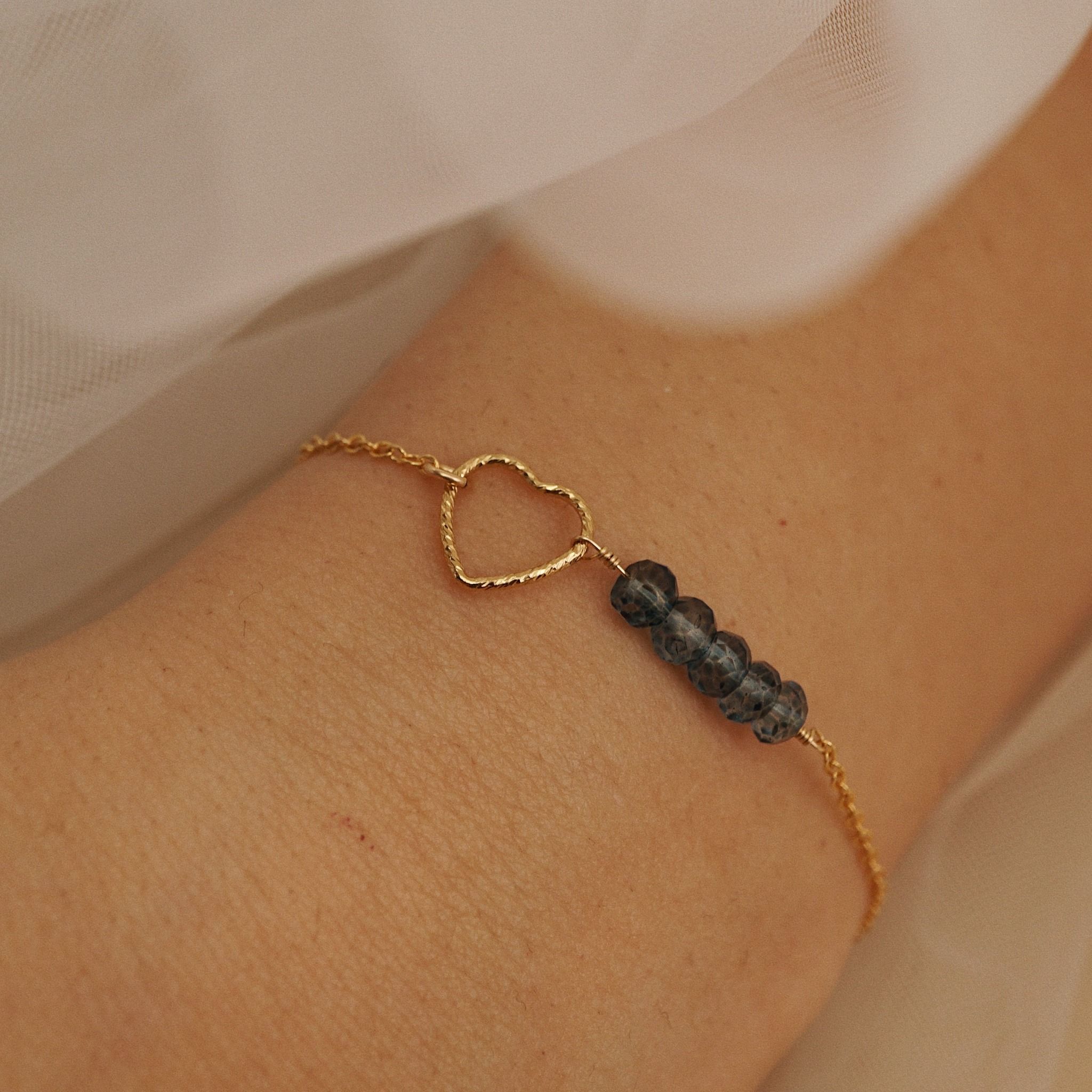  SPARKLE HEART TOPAZ BRACELET 